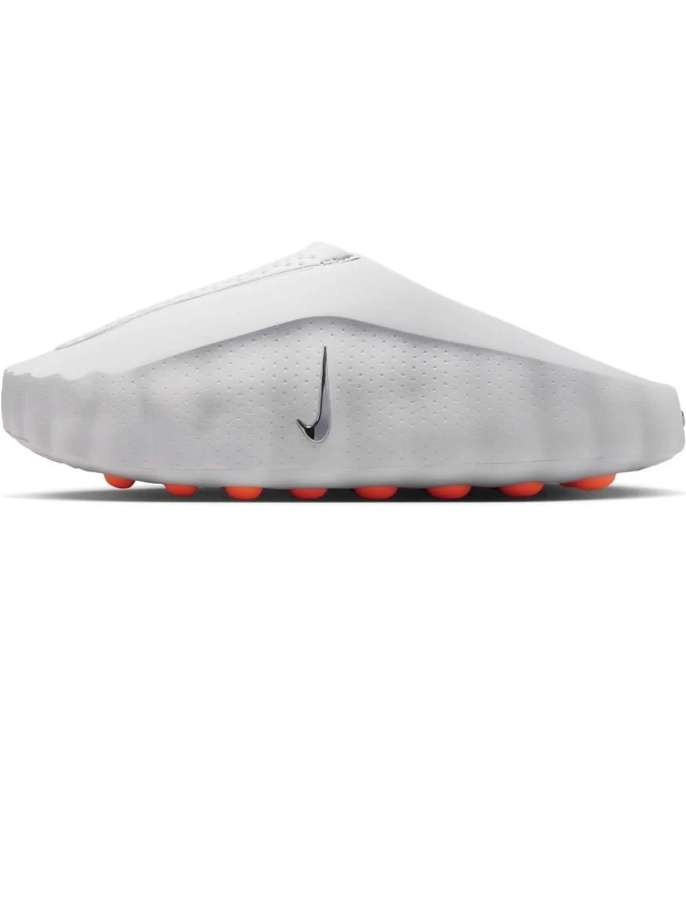 Nike Men’s White Slide Sandals with Orange Outsole Pods